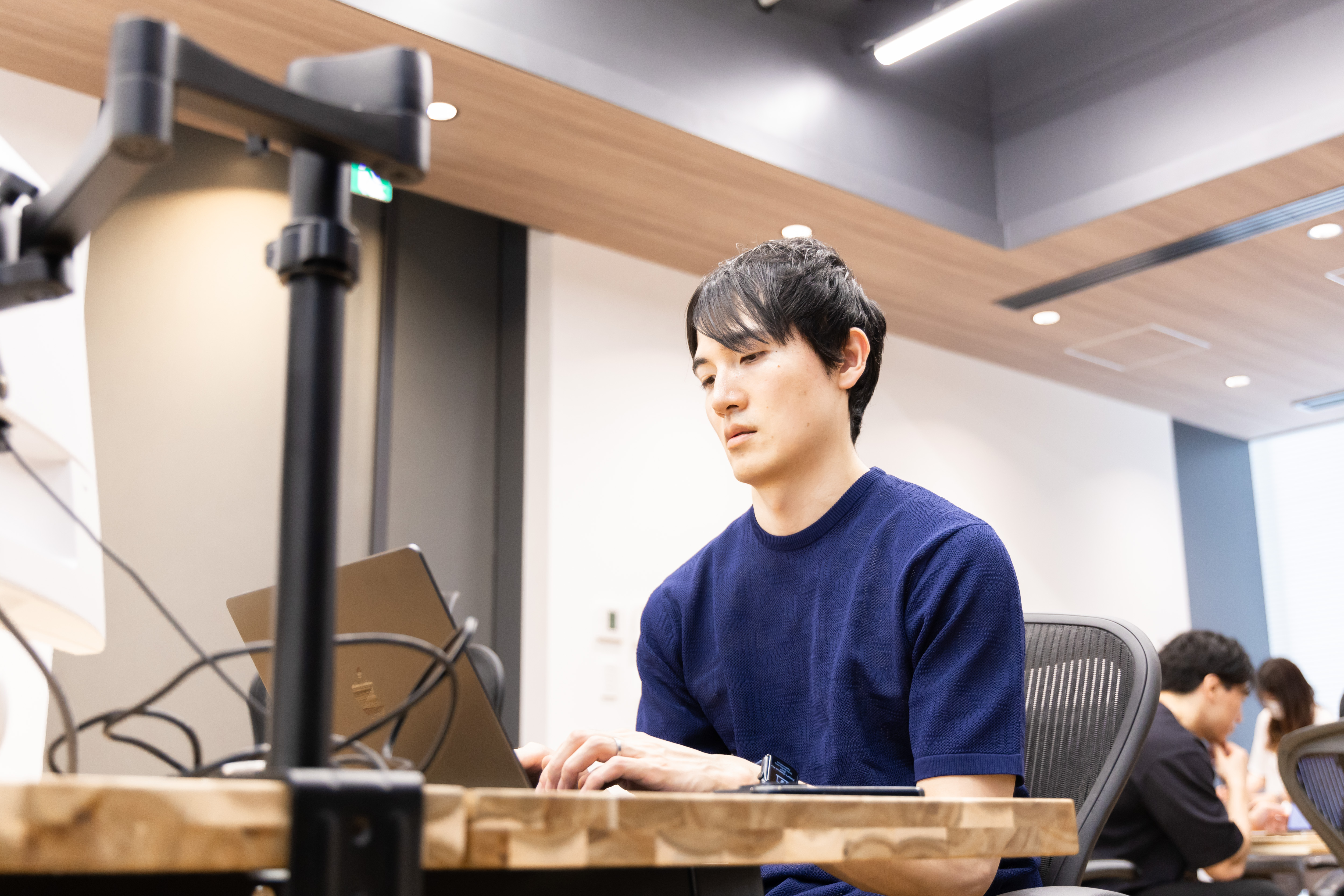 インタビュー中の様子